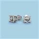 2 - Liam Four Prong 18K White Gold Ear Stud Setting 