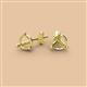 2 - Pema Three Prong 14K Yellow Gold Ear Stud Setting 