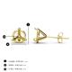3 - Pema Three Prong 14K Yellow Gold Ear Stud Setting 