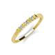 2 - Erica 2.00 mm Princess Cut Yellow Sapphire and Diamond 7 Stone Wedding Band 