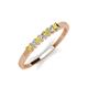 2 - Erica 2.00 mm Princess Cut Yellow Sapphire and Diamond 7 Stone Wedding Band 