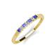 2 - Erica 2.00 mm Princess Cut Tanzanite and Diamond 7 Stone Wedding Band 