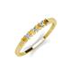 2 - Erica 2.00 mm Princess Cut Citrine and Diamond 7 Stone Wedding Band 