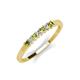 2 - Erica 2.00 mm Princess Cut Peridot and Diamond 7 Stone Wedding Band 