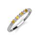 2 - Erica 2.50 mm Princess Cut Citrine and Diamond 7 Stone Wedding Band 