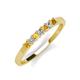 2 - Erica 2.50 mm Princess Cut Citrine and Diamond 7 Stone Wedding Band 