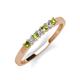 2 - Erica 2.50 mm Princess Cut Peridot and Diamond 7 Stone Wedding Band 