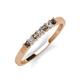 2 - Erica 2.50 mm Princess Cut Smoky Quartz and Diamond 7 Stone Wedding Band 