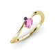 3 - Lucie Bold Oval Cut Pink Sapphire and Round Blue Sapphire 2 Stone Promise Ring 