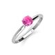 3 - Solus Round Pink Sapphire Solitaire Engagement Ring  