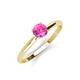 3 - Solus Round Pink Sapphire Solitaire Engagement Ring  