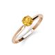 3 - Solus Round Citrine Solitaire Engagement Ring  