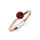 3 - Solus Round Red Garnet Solitaire Engagement Ring  