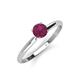 3 - Solus Round Rhodolite Garnet Solitaire Engagement Ring  
