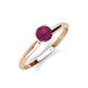 3 - Solus Round Rhodolite Garnet Solitaire Engagement Ring  