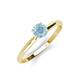 3 - Solus Round Aquamarine Solitaire Engagement Ring  
