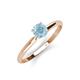 3 - Solus Round Aquamarine Solitaire Engagement Ring  