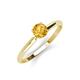 3 - Solus Round Citrine Solitaire Engagement Ring  