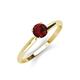 3 - Solus Round Red Garnet Solitaire Engagement Ring  
