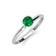 3 - Solus Round Emerald Solitaire Engagement Ring  