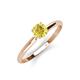 3 - Solus Round Yellow Sapphire Solitaire Engagement Ring  