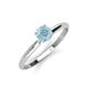 3 - Solus Round Aquamarine Solitaire Engagement Ring  