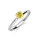 3 - Solus Round Yellow Sapphire Solitaire Engagement Ring  