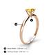 4 - Solus Round Citrine Solitaire Engagement Ring  