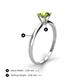 4 - Solus Round Peridot Solitaire Engagement Ring  