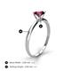 4 - Solus Round Rhodolite Garnet Solitaire Engagement Ring  