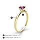 4 - Solus Round Rhodolite Garnet Solitaire Engagement Ring  