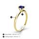 4 - Solus Round Blue Sapphire Solitaire Engagement Ring  