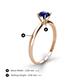 4 - Solus Round Blue Sapphire Solitaire Engagement Ring  