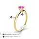 4 - Solus Round Pink Sapphire Solitaire Engagement Ring  