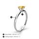 4 - Solus Round Citrine Solitaire Engagement Ring  