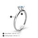 4 - Solus Round Aquamarine Solitaire Engagement Ring  