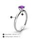 4 - Solus Round Amethyst Solitaire Engagement Ring  