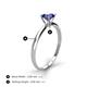 4 - Solus Round Iolite Solitaire Engagement Ring  