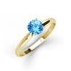 3 - Solus Round Blue Topaz Solitaire Engagement Ring  