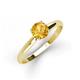3 - Solus Round Citrine Solitaire Engagement Ring  