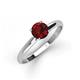 3 - Solus Round Red Garnet Solitaire Engagement Ring  