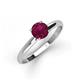 3 - Solus Round Rhodolite Garnet Solitaire Engagement Ring  