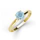 3 - Solus Round Aquamarine Solitaire Engagement Ring  
