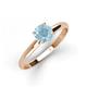 3 - Solus Round Aquamarine Solitaire Engagement Ring  