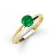 3 - Solus Round Emerald Solitaire Engagement Ring  