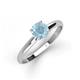 3 - Solus Round Aquamarine Solitaire Engagement Ring  