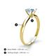 4 - Solus Round Aquamarine Solitaire Engagement Ring  