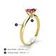 4 - Solus Round Pink Tourmaline Solitaire Engagement Ring  
