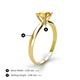4 - Solus Round Citrine Solitaire Engagement Ring  