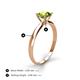 4 - Solus Round Peridot Solitaire Engagement Ring  